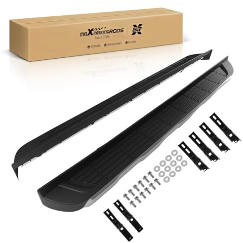 maXpeedingrods 2pcs Side Steps for Ford Ranger T6 T7 T8 T9 2012-2022 Running Boards Aluminum Alloy Foot Rail Sills Anti-silp | Aggressive Look Lightweight Extruded Aluminum Non-Slip Surface Easy Entry for Elderly Children Anti-corrosion Easy Bolt-On In