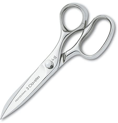 3 Claveles Tijeras de Cocina Profesional, Acero Inoxidable - (20cm - 8), Brillo
