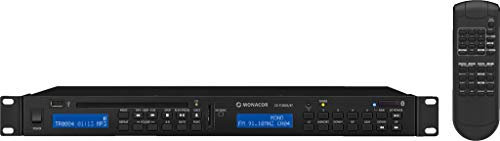 Monacor CD-112RDS/BT CD und MP3-Spieler mit FM-RDS-Tuner und Bluetooth-Empfänger, schwarz