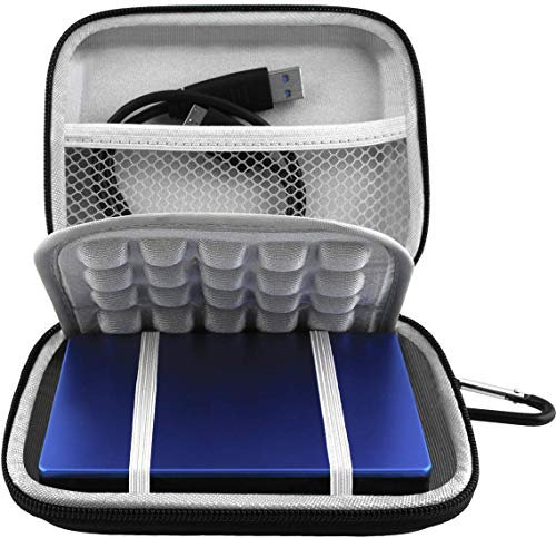 Lacdo Externe Festplattentasche Hard Drive Case für Seagate Portable Drive/Seagate Expansion/Seagate Game Drive/Seagate Basic/Backup Plus Slim 2.5 Zoll 1TB 2TB 3TB 4TB 5TB HDD Schutzhülle, Schwarz