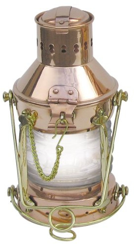 Ankerlampe Kupfer/Messing, elektrisch 230V, H: 24cm, Ø: 12cm