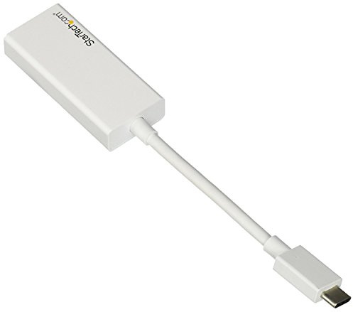 StarTech Adaptateur Dongle USB 3.1 USB-C vers HDMI, 4K 30Hz, Blanc | Convertisseur, Réversible, Compatible Thunderbolt 3, Moniteur, Écran, Projecteur