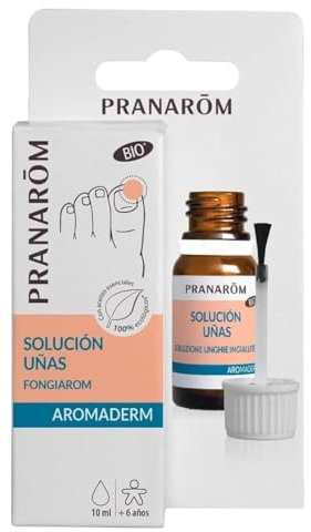 PRANAROM - Aromaderm - Solución Uñas - Trata Localmente la Uña - con Aceites Esenciales Puros y Naturales - la Uña se Regenera de Forma Natural y Recupera un Aspecto Sano - 10ml