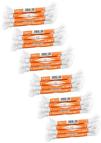 Cardoc Cord Braided Nylon Chalk Brick Line Size A 18m Building (24 Pack) TE239