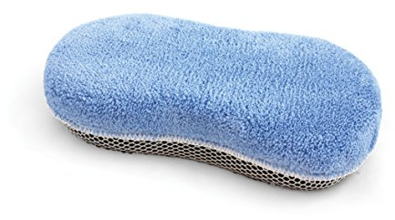 awiwa® Mikrofaser Autoschwamm – 2-Seiten Schwamm mit Anti-Insekten-Netz, lackschonend & kratzfrei, saugstark für Auto Wohnmobil Motorrad Boot, ergonomische Form, waschbar bis 40 °C