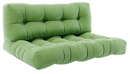 Vicco Palettenkissen Set Flocken, Grün, 120 x 80 cm 2 Teile, zur Polsterung von Sitz- und Rückenflächen auf Europaletten