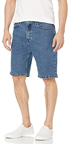 Wrangler Authentics mens Comfort Flex Waistband Denim Shorts, Light Stonewash, 34 US