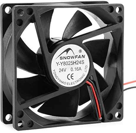 sourcing map 80mm x 80mm x 25mm 8025 24V DC Cooling Fan with Long Life Sleeve Bearings