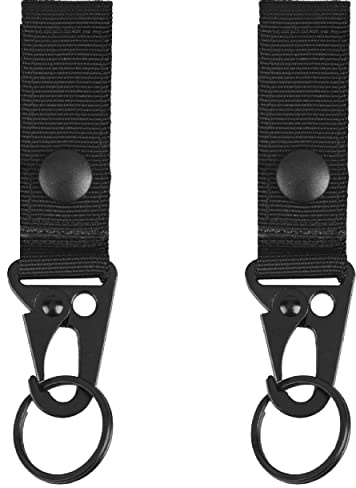 Azarxis Taktischer Schlüsselanhänger, Gürtelclip, Gürtel karabiner, Molle-Gurtband für Bergsteigen Camping Wandern