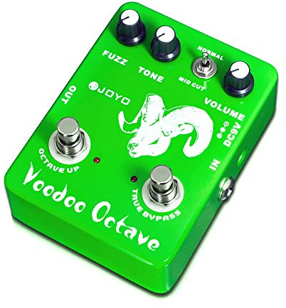 JOYO Pédale d'effet Fuzz Octave, sonorité Fuzz germanium des années 60 avec octave supérieure et commutateur Mid-Cut pour guitare électrique, True Bypass (Voodoo JF-12)