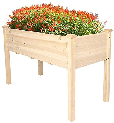 Jardin Lit De Jardin Surélevé, Extérieur en Bois Bac à Fleurs Rectangle, Planteur Boîte Résistant Aux Intempéries-pour Culture en Maison, Plantes, Arbres Fruitiers, Terrasse, Jardin