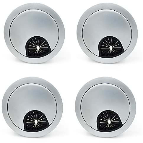 Metall Kabeldurchführungen kabeldurchführung Schreibtisch für Büro & Arbeitsplatten Schreibtische Zinklegierung Kabeldurchlass Schreibtischkanal(Lewttyer) (60mm)