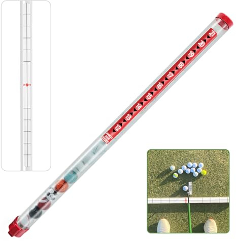 Golf Ball Retriever Professional Picker Golf Ball Shag Tube Clear Plastic Release Retrievers Collector Practice Pick-up Sucker Tool, 35.4 Inch (Clear)