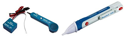 PeakTech 3434 – Leitungssucher für Leitungen und Telefonkabel mit Durchgangsprüfer und Tonsignal & Peak Tech P 1030 – Kontaktloser AC Spannungsprüfer mit LED, 50 – 1000 V AC Betriebsbereich - 157x2mm