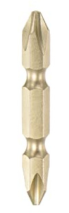 sourcing map PH2 Cruciforme Tête Tournevis Double Terminal Embout Entraînement 2 Longueur 0.25 Diamètre S2 Acier Magnétique Long Double Face Croix Tête pour Outil électrique