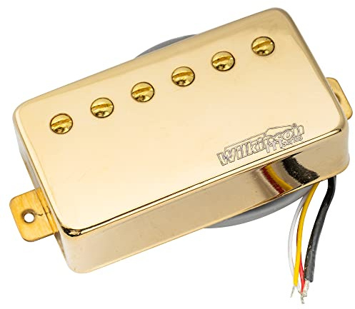Wilkinson M Series Vintage Alnico 5 Humbucker Hals Tonabnehmer Pickup Gold | für Epi LP SG Style E-Gitarre,