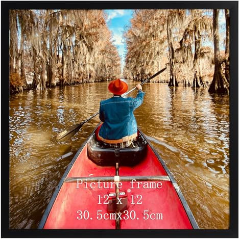 Giftgarden Cadre 30x30 cm, Cadre Photo Carré en Plastique Noir, Cadres d'art pour Oeuvres d'art, photos, affiches - 1 pièce