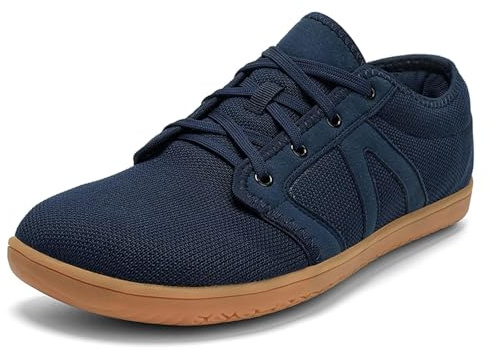 Unisex bred tålåda barfotaskor herr dam nolldropp minimalistiska skor utomhus vandringsskor atletisk terränglöpning träningsskor vardagliga sneakers, BLÅ, 43 EU