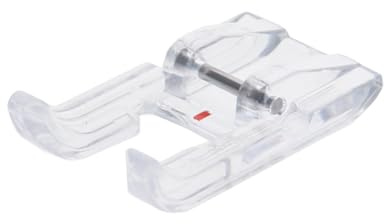 idovy ® - Offener Snap-on-Nähfuß Nähmaschinenfuß transparent mit zentralem Markenzeichen für Stickerei oder Festonstich für Haushaltsnähmaschinen Singer, Brother, Janome, Pfaff, Juki, Babylock (0101)