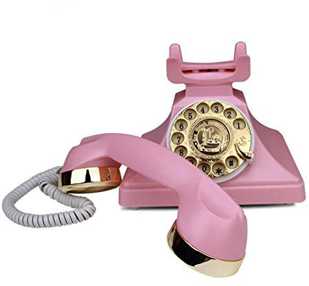 CWXKGL Tarjeta de marcación giratoria Antigua, teléfono Fijo Retro Vintage inalámbrico (Color: 4)
