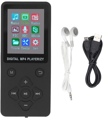 Lecteur MP3 / Lecteur MP4, Lecteur de Musique Portable avec Carte Mémoire SD de 32 Go, Écran Couleur de 1,8 Pouces, Lecteur MP3 avec Son HiFi, Prend en Charge Les Images, Les