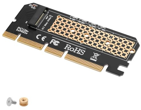 GINTOOYUN Scheda adattatore M.2 NVME SSD a PCIE 4X 8X 16X M.2 M Key a PCI-E 3.0 4X 8X 16X Scheda di espansione Supporto SSD lunghezza 2230 2242 2260 2280
