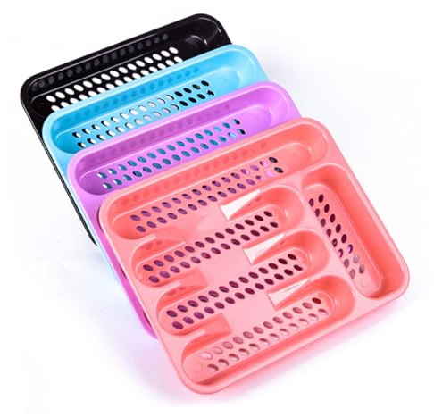 Garneck Scatola di Immagazzinaggio Impilabile Cassetto Scatola di Smistamento delle Stoviglie Contenitore di Scarico Piastra di Scarico per Una Facile Pulizia Colore