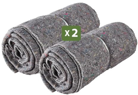 Pack And Move - Lot 2 Couvertures De Protection Pour Déménagement Et Stockage - 1,5 X 2 M - Épaisse Et Résistante - Protection TV Protection Meubles