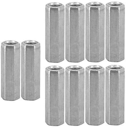 Tuerca de Varilla Larga M8 Larga, 10 Piezas, Tuercas Largas, Espaciador de Acero Al Carbono, Herramienta de Oficina para el Hogar (M8*40)
