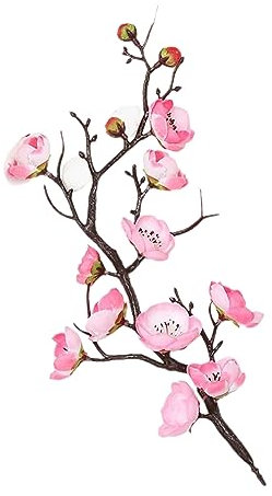 YIZITU Fleur de prunier artificielle à longue tige branche de fleurs pour maison, hôtel, bureau, fête de mariage, décoration de jardin, accessoires de table