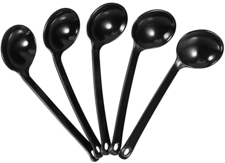 KOCKSHION 5piezas Cucharas Para Sopa Asiática Con Mango Textura De Caparazón De Tortuga Cucharas Para Mezclar Sopa y Comer Ramen Arroz y Fideos Para Hogar y Restaurante