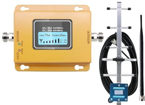 Gain70dB CDMA Signal Amplifier LTE Band5(850 CDMA) Repeater GSM 850MHz Mobile Phone Booster With LCD Display Easy Wide Compatibility