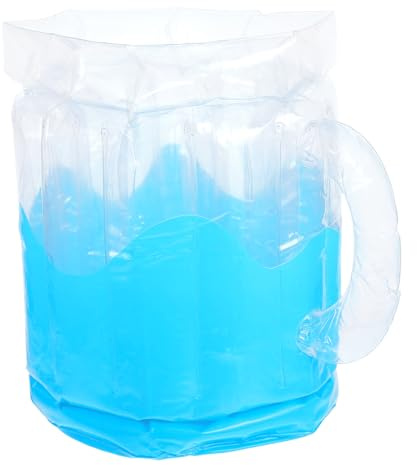 GRIRIW Portable Inflatable Ice Bucket Cooler Beer Mug Design Lightweight Tub for Outdoor Camping Pool Parties and Bar Beverage Chilling