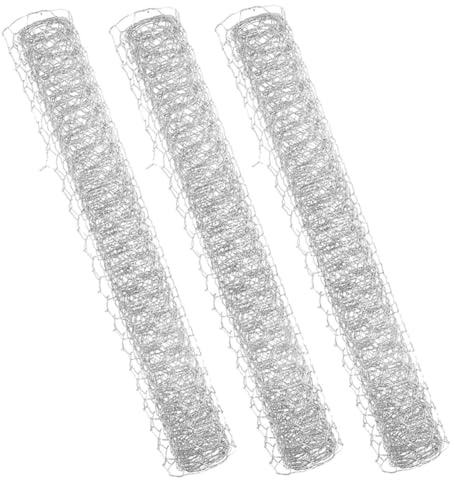 Veemoon Malla Hexagonal Galvanizada para Gallinero 035X1 M 3 Láminas Alambre de Hierro para Cercas de Jardín y Protección de Aves Red Metálica Ligera y Resistente para Manualidades y