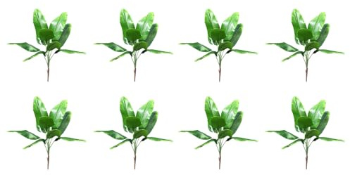 Uikdjgu 8X Piante Tropicali Foglie Tropicali Banano Faux Foglia di Palma di Piante Foglie Finte Coperta Esterno Giardino Decorazioni per Matrimoni