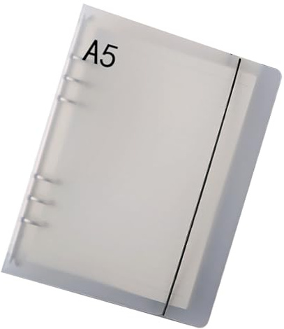 Haofy Cubierta de Encuadernación Transparente para Cuaderno, Carpeta de Hojas Sueltas Resistente para Estudio, Trabajo de Oficina, 7,28 X 4,92 X 1,18 Pulgadas (A5)