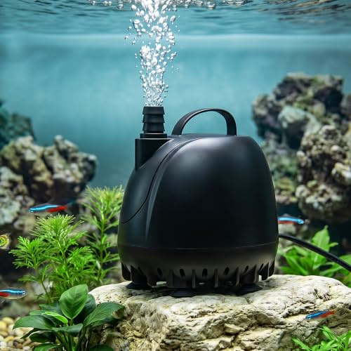 hygger Submersible Water Pump 100W 4000L/H Quiet Aquarium Water Pump | Dry Burning Protection Pool Drain Pump Water Pump 360°Bottom Suction 1CM for Aquariums Fountains Pond Hydroponics Fish Tank