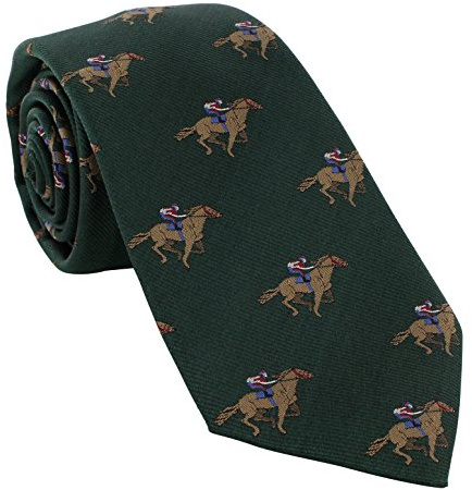Michelsons of London Jockey on Race Horse Silk Tie