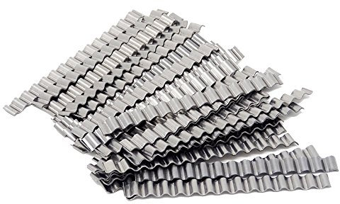 SBS Estrichklammern | 120 x 6mm | 100 Stück | gewellt | Wellenverbinder Rissbrücke Gießharz Epoxi Estrichverbinder