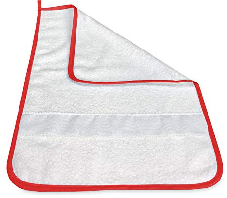 Tex family ASCIUGAMANO FREDO ASILO bordato in TINTA UNITA con tela AIDA per ricamare il nome - Rosso