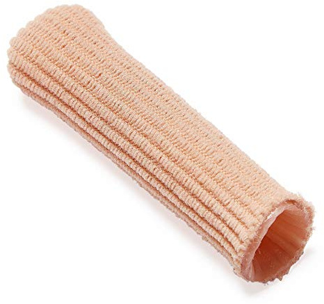 Medline Gel Ribbed Digital Toe Caps, Stretchable Fabric, Cushioning Support, Ingrown Toenails, Corns, Reusable, Small/Medium, Pack of 6