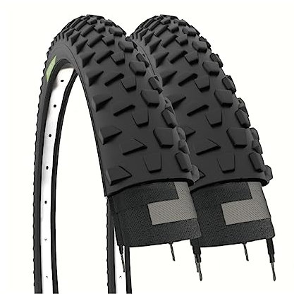 Ecovelò Unisex – Erwachsene 26 x 2,10 2 Reifen MTB 26 x 2.10 (54-559), Schwarz, Einheitsgröße