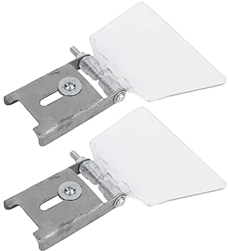 Joyzan Bench Grinder Eyeshield, Safety Eye Shields Set Stainless Steel Guards Replacement Kit Attachment Accessories Angle Protective Cover Face Protection 125 150 200 250 Type Transparent 2PCS