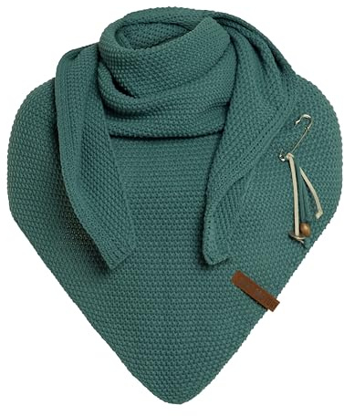 KNIT FACTORY - Dreiecksschal Coco - Damen Strickschal mit Wolle - Umschlagtuch für den Herbst und Winter - Winterschal - Dreieckstuch - Hochwertige Qualität - XXL Schal - 190 x 85 cm