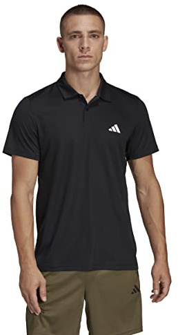 adidas Herren Train Essentials Training Polo Shirt, Black/White, M Tall