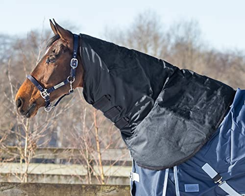 netproshop Turnout Halsteil 200g Kombinierbar mit Pferdedecken schwarz oder blau 90-185, Groesse:135-145, Farbe:Schwarz