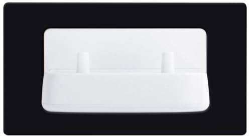 In Wall Electric Twin Toothbrush Charger No Visible Wires Dual Charging Port Bathroom Accessory - Black