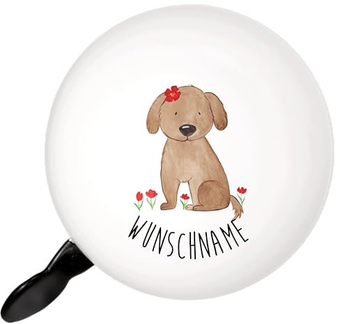 Mr. & Mrs. Panda individuelle Fahrradklingel Hund Dame - Personalisierte Geschenke, klingel mit Namen, Personalisiert, Hundeglück, Liebe, Lieb, Hunde, Sprüche, Text, Liebenswert