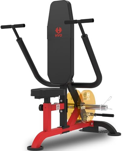 HVO Seated Dip Machine Tricep: Dip Machine Exercise for Biceps Chest Plate Loaded Gym Equipment