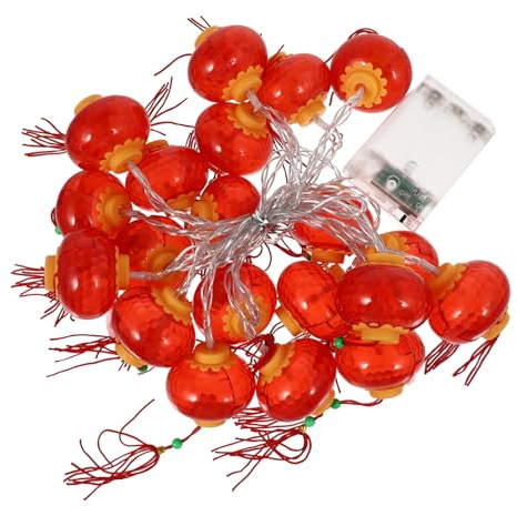 Ciieeo Chinesische Lampe LED Lichterkette in Laternenform für Heimdekoration Gartenbeleuchtung und Festliche Anlässe ohne Batterie Zufälliger Stil